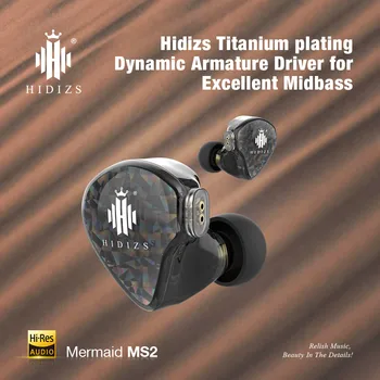 Hidizs MS2 Hybrid Dual Vairuotojams(1 Knowles BA+1 DD)HiFi In-Ear Laidinio Sporto, Muzikos Ausinės IEM su 2 Pin 0.78 mm Nuimamas Kabelis