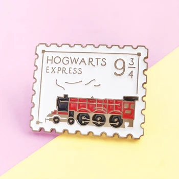 Hogwartss Express Traukinio Bilietas Emalio Smeigtukai 9 3/4 Platforma Atlapas Pin Kuprinė Medalis Sagė Mados Aksesuarų, Ventiliatorius Dovana 159748