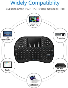 I8 Mini Wireless Keyboard 2,4 GHz rusijos anglų kalba Oro Pelė Su Touchpad Nešiojamas Android TV Box PC 96252