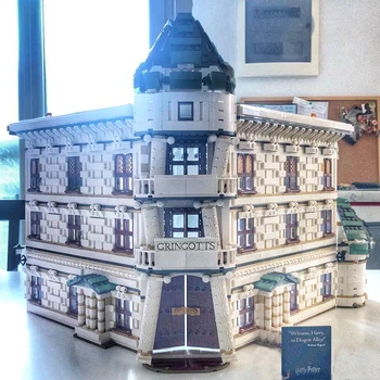 Idėjų Harris Kūrėjas Ekspertų Street View House Diagon Alėja Gringotts Banko Ss Plytas Modulines Filmą Modelio Blokai Žaislai 6801