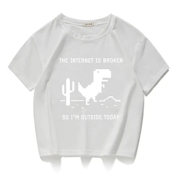 Internetas neveikia Programavimo, kodavimo pasėlių viršuje atsitiktinis medvilnės trumpi Marškinėliai Camisetas Verano Mujer moterų drabužiai harajuku 73573