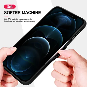 Iphone 12 pro max atveju odos tekstūra automobilių magnetinis laikiklis telefono dangtelis iphone12 i telefoną, 12 mini silicio atsparus smūgiams coque
