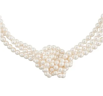 Japonijos ir Pietų Korėjos rytinių Vartų dizaineris daugiasluoksnė pearl raktikaulis karoliai moterų mazgas perlų vėrinį naujas lady stiliaus 124948