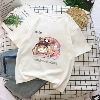 Japonijos Populiarus Anime PUI PUI Molker Marškinėlius Kawaii kiaulyčių Spausdinti Grafinis T Marškinėliai Moterims Gražių Drabužių Moterims Harajuku Viršūnės