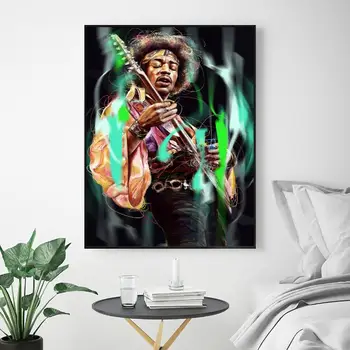 Jimi Hendrix Muzikos Dainininkė Meno Drobė Plakatas Spausdinimo Namų Dekoro Tapyba Be Rėmelio 174200