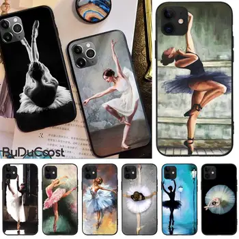 Jomy Ballerina Baleto Šokių Mergaitė, Telefono dėklas Skirtas iphone 12 pro max 11 pro XS MAX 8 7 6 6S Plus X 5S SE 2020 XR atveju 11869