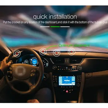 Kampas Reguliuojamas Automobilių GPS Navigacijos Išmanųjį telefoną HUD Turėtojas Head Up Display Mount Bracket Stendas 128027