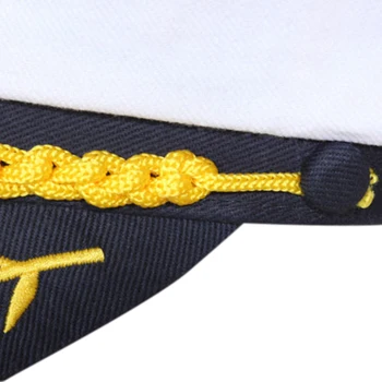 Kapitonas karinio jūrų Laivyno Jūreivis Balta Jachta vintage Hat Jūrmylių Sailor Laivas Karinio Jūrų Kapitono Kepurė