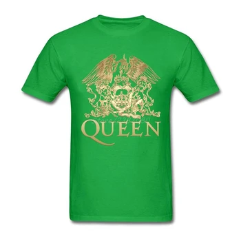 Karalienė Juosta Royal Crest Logotipas Marškinėliai trumpomis Rankovėmis Custom marškinėlių Mada Atsitiktinis O-kaklo Medvilnės Didelis Dydis Mens Tees Marškinėliai Topai 60706