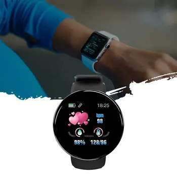 Karšto Smart Watch Širdies ritmo Monitorius Kraujo Spaudimas Smartwatch Žiūrėti Vandeniui Sport Fitness Tracker Žiūrėti D18 Reloj inteligente 195925