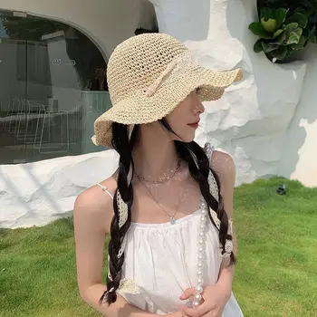 Kibiras Skrybėlės Moterims Nėrinių Paplūdimio Drabužiai Atsitiktinis Kietojo Temperamentas Saulės Šešėlių Saldus Japonų Stiliaus Studentų Gražių Vasaros Mergaitišką Paprasta 60907