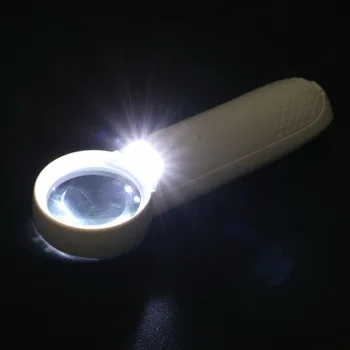Kišeninis didinamasis stiklas Nešiojamų 15 Kartų Optinis Didinamasis Stiklas Su LED Apšvietimu LED Šviesos 37mm 15X Loupe Skersmuo 161769