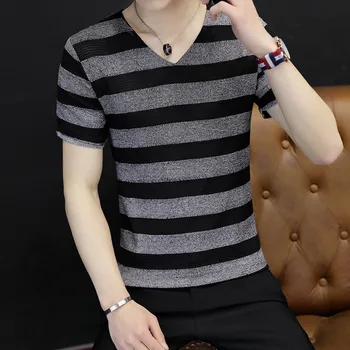 Korėjos versija tendencija oshort rankovėmis marškinėliai t-shirt rankovėmis rudenį t-shirt Qiuyi naujų korėjos versija tendencija vyriški 56757