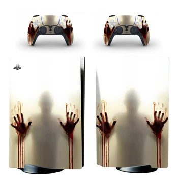 Kraujo Fingerprin PS5 Standartinio Disko Leidimas Odos Lipdukas, Decal Padengti 5 PlayStation Konsolės & Valdytojas PS5 Odos Lipdukas