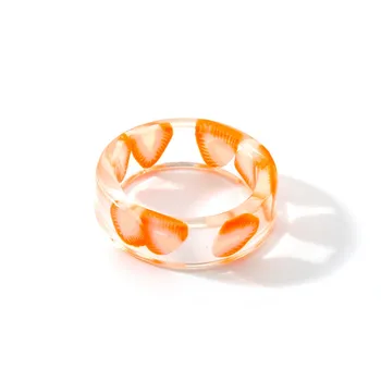 Kūrybiškumo mielas skaidrus vaisių akrilo žiedas paties stiliaus vyrų ir moterų paprastų geometrinių dervos žiedas classic jewlery dovanos 167688