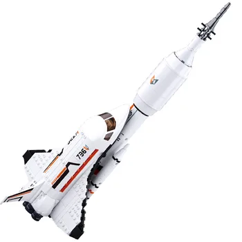 Kūrėjas Kosminiu Laivu Shuttle Raketų Kosminis Laivas Stotis Modelio Blokai Astronautas Kosmoso Plytų Klasikinis Sluban Vaikams, Žaislai 14541