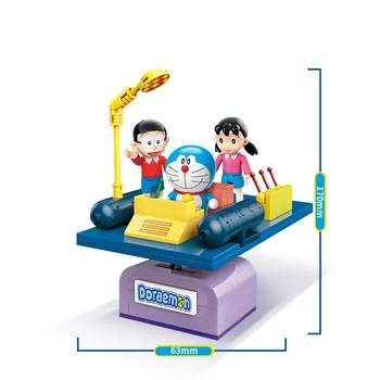 Labai Atkurta Doraemon Nobita Nobis Kambarių Asamblėjos Laiko Mašinos Modelį Blokai Kit Plytų Classic Rinkinius Vaikams, Žaislų, Dovanų