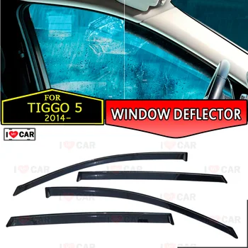 Lango deflektorius, skirtas Chery Tiggo 5 - automobilio lango kreiptuvas vėjo guard ventiliacijos saulės, lietaus skydelis padengti automobilio stiliaus dekoro 6685