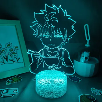 Lava Lempa Hunter x Hunter Anime Pav Killua Zoldyck Hxh 3D LED RGB Naktį Žibintai Dovana Draugui Miegamasis Manga Lentelės, Stalo Dekoras
