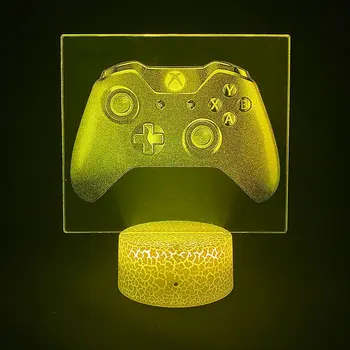 LED 3D Vaizdą Lempos Šviesos Gamepad Xbox Žadintuvas Bazės Miegamasis naktinė lempa už Draugu Gimtadienio Dovana 111383