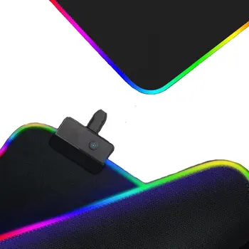 LED Šviesos Žaidimų Pelės Mygtukai RGB Didelis Šviesos Klaviatūros Padengti neslidžia Guma Bazės Kompiuteris, kiliminė danga, Stalas Kilimėlis PC Žaidimas Pelės Mygtukai 97028