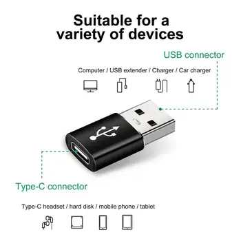 Lengvi Nešiojamieji Įkrovimo Tipas-C su USB 3.0 Adapteris Keitiklis Jungtis 163409
