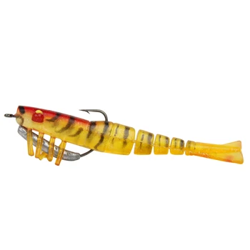 LETOYO 10cm 12g Bionic Žvejybos Krevetės Krevetės Suvilioti Jaukų Krevečių Žvejybos Modeliavimas Minkštas Krevetes Masalą Su Kabliukais Sūraus vandens Karšiai 98218