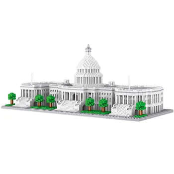 Lezi 8045 Pasaulio Architektūros JAV Capitol Kongresas Eglutė 3D Modelis 