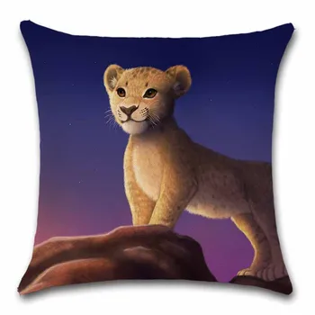 Liūtas spausdinti Gyvūnų spalvinga pagalvėlė apima, Mesti Dekoro Kėdės sėdynė sofa-Dekoratyvinis Namų vaikai draugas kambarį dovana Užvalkalas