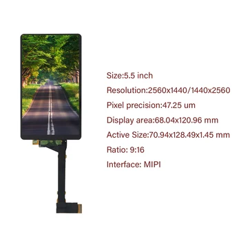 LS055R1SX03 Fotonų S 2K LCD Šviesos kietėjimo ekranas ekrano modulis 2 560 x 1 440 12618