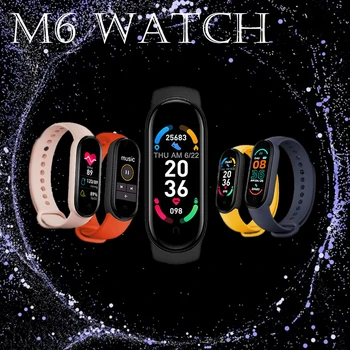 M6 Smart Watch Vyrų 2021 Nauja Grupė, Apyrankės Kraujo Spaudimą, Stebėti Sporto Spalvotas Ekranas Smartwatch 
