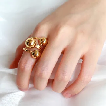 Mada, suapvalinti kamuolį atidaryti žiedas reguliuojamas dizaino multi-layer žiedai moterims žavesio žiedas didmeninė papuošalai moterims 29651