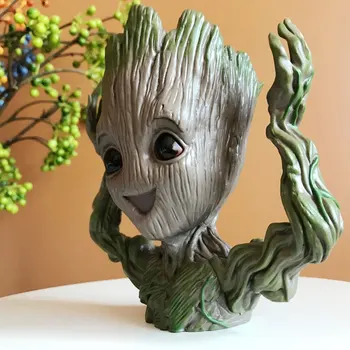 Mados Groot Miniatiūrinės Figūrėlės Darbastalio Apdaila Modelis Groot Vazonas Pen Įvairenybės Turėtojai Ornamentu Namų Puošybai