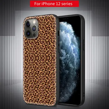 Mados Leopardas Spaudiniai Silikoninis Telefono dėklas Skirtas iPhone 12 Mini Pro 11 SE 2020 X XS Max XR 7 8 6 6S Plius Minkštas Viršelis Coque Fundas 14080