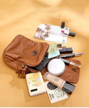 Mados mini moterų dizaineris mažų pečių krepšys pu odos piniginės 