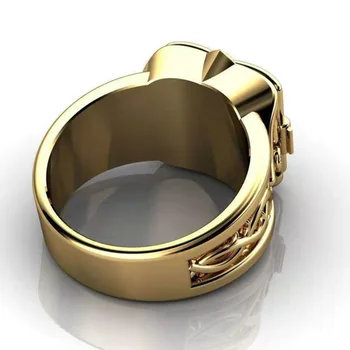 Mados Raižyti Atidaryti Bžūp Modelio Kamera Vyrų Žiedas Prabanga Aukso Kryžius Kristalų Cirkonis Dviratininkas Žiedai Vyrams, Moterims, Boho Papuošalai