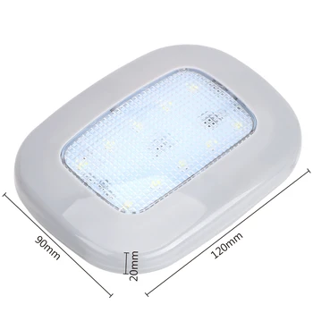 Magnetas Dome Šviesos Auto Vidaus apšvietimo Transporto priemonės Stogo Lubų Lempa Universal 10 LED Kamieno Lempos Automobilių Skaitymo Lemputė USB Įkrovimo Balta 4059