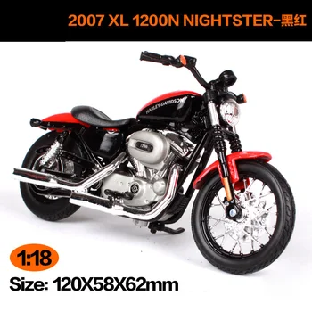 Maisto 1:18 Harley Davidson 2007XL 1200N Nightster Motociklo metalo modelio Žaislai Vaikams Gimtadienio Dovana Žaislų Kolekcija 126040