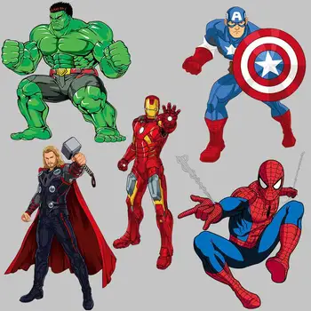 Marvel Spiderman geležinis žmogus lyginimo pleistras šilumos perdavimo drabužis pleistras animacinių filmų 