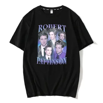 Marškinėliai Vyrams trumpomis Rankovėmis Klasikinis Robert Pattinson Derliaus Rob Edward Cullen T-shirt Summer Tee Šukuotinės Medvilnės Negabaritinių Tshirts Vyras 41746