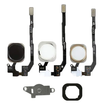 MHCAZT Home Mygtuką Klavišą Flex Kabelis Metalas + metalinis Laikiklis + Gumos Tarpiklis iPhone 5 5c 5s / SE 170908