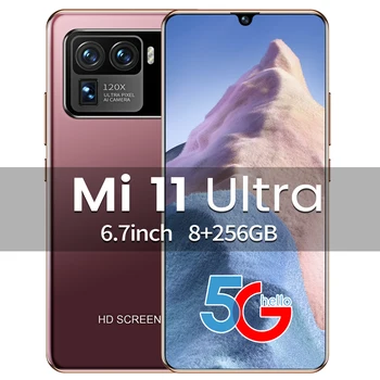 Mi 11 Ultra 6.7 Colių 8+512GB16+32MP Dual SIM pirštų Atspaudų Face Unlock 6800mAh Smart Phone Dual SIM Andriod Mobilųjį Telefoną Pasaulio