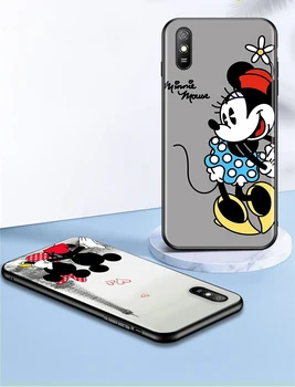 Mickey Minnie Londone Xiaomi Redmi 10X Pro 9C 9A 9I 9T 9 EIKITE K30S Ultra K20 8 7 S2 6 5 4X Pro Soft Black Telefono dėklas