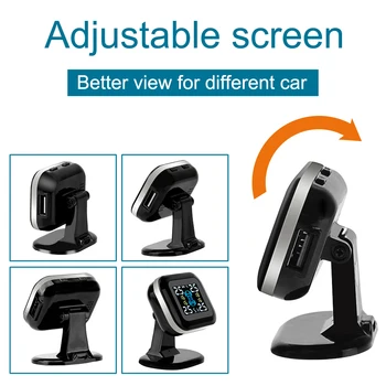 Mini Automobilių Padangų Slėgio Stebėjimo Sistema, USB PSSS LCD Display Bevielio ryšio Automobilių Apsaugos Signalizacijos Sistemų Su 4 Vnt. Išorės Jutiklis 162207