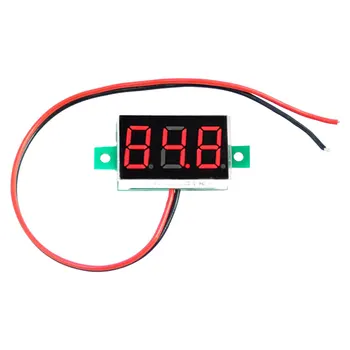 Mini Digital Voltmeter Įtampos Testeris, Matuoklis 0.28 Colių 2.5 V-30 V LED Ekranas Elektroninis Dalys, Reikmenys, Skaitmeninis Displėjus, Voltmeter 151511