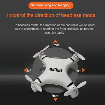 Mini Drone Keturias ašis RC Lėktuvų 2.4 G Nuotolinio Valdymo pulto LED Kišenėje Drone Vaikų Dovanų 179941