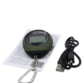 Mini GPS Seklys Locator Finder Navigacijos Imtuvas, Delninis USB Įkrovimo Skaitmeninis Kompasas, Lauko Kelionės 3373