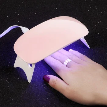 Mini LED UV Nagų Lempa Nagų Džiovintuvas Nešiojamas Sulankstomas USB 6 Led Nagų Džiovintuvas 