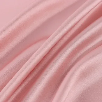 Minkštos vientisos Spalvos Rožinės spalvos Poliesterio Satino Audinio Suknelė Marškiniai, metrais, Plotis 150cm 115350