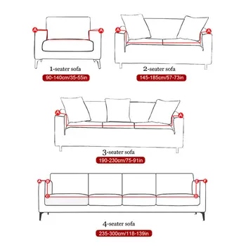 MKZOOM sofos padengti elastinga spandex sofa padengti kambarį sekcija, sofa-slipcover ruožas L formos sofa-lova, fotelis, sofa - 1441